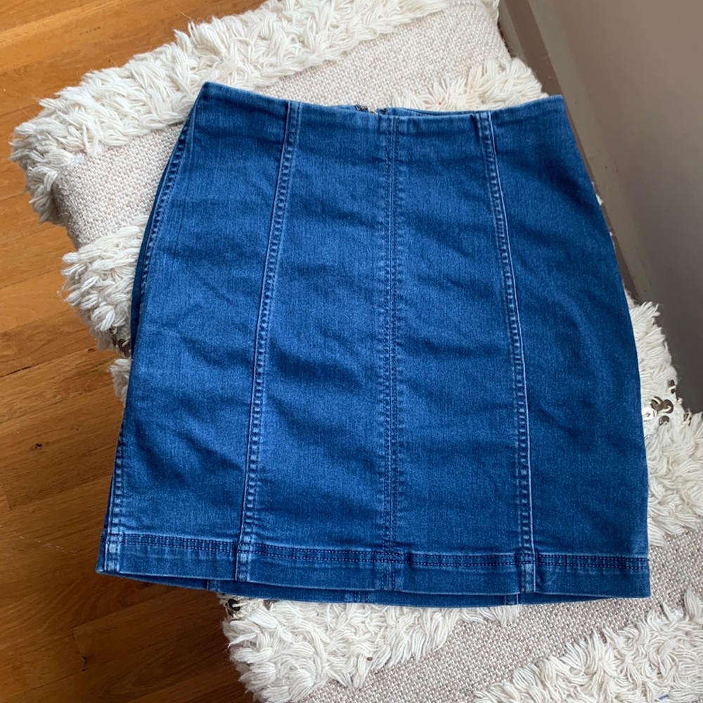 Free People Blue denim Skirt